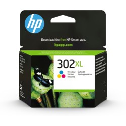 HP Oryginalny wkład atramentowy 302XL, trójkolorowy XL