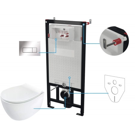 Zestaw WC podtynkowy 6 w 1