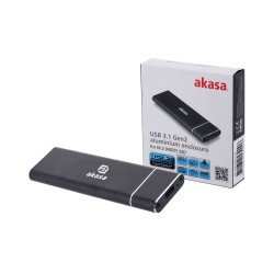 Akasa AK-ENU3M2-02 obudowa do dysków twardych Obudowa SSD Czarny M.2