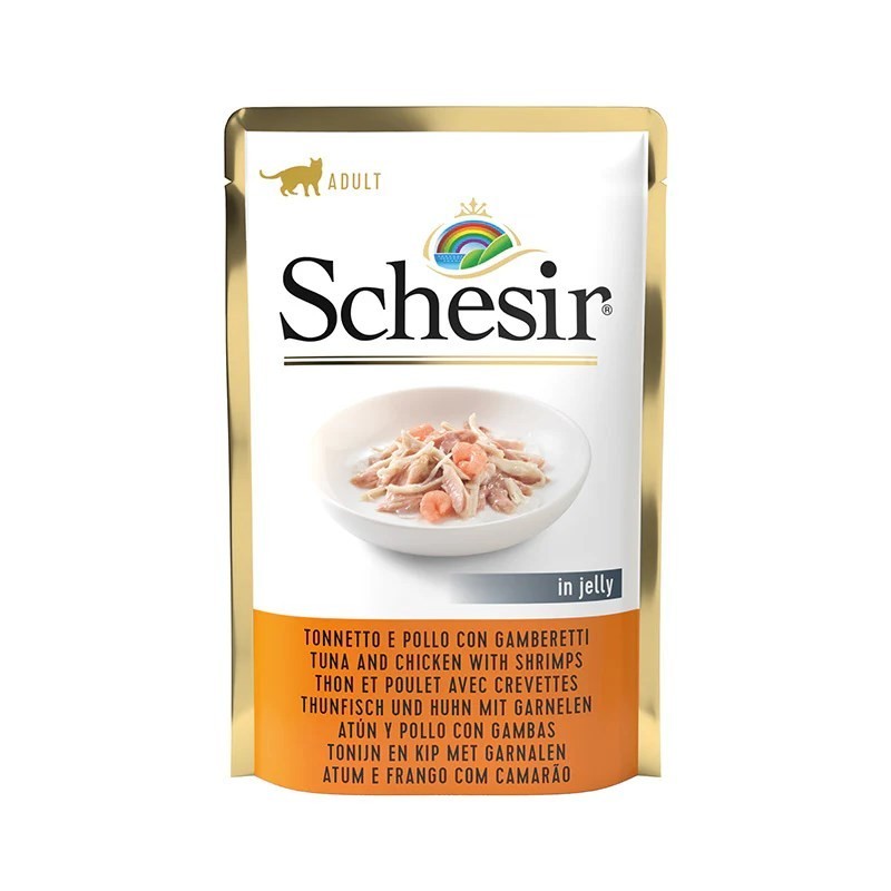 SCHESIR Adult Tuńczykiem AND Kurczak z SHRIMPS 85g SCHESIR Adult Tuńczykiem AND Kurczak z SHRIMPS 85g