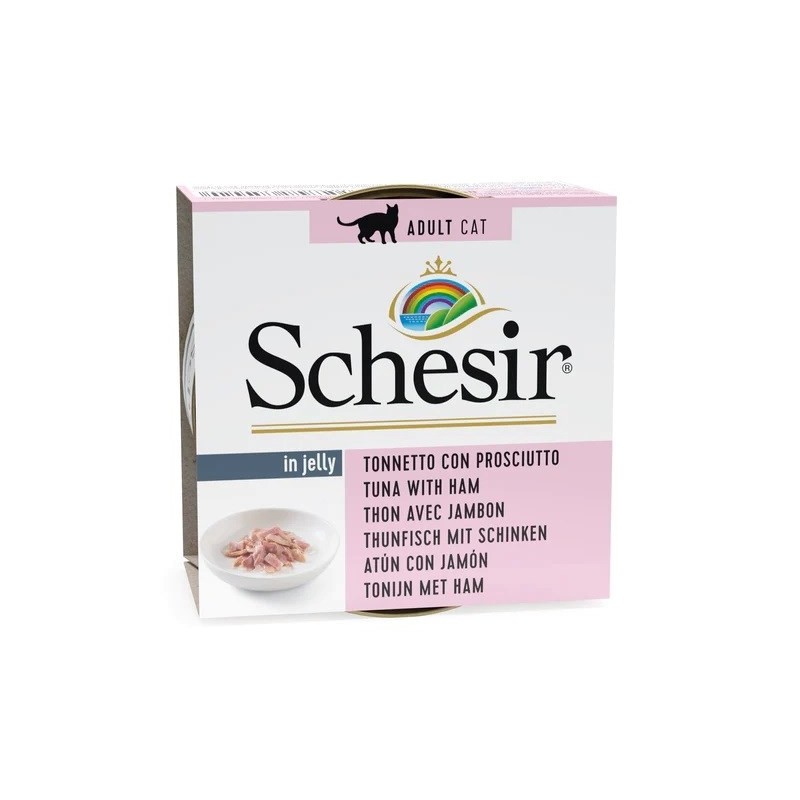 SCHESIR dla kotów Adult w Galarecie Tuńczyk ze Szynką 85g SCHESIR dla kotów Adult w Galarecie Tuńczyk ze Szynką 85g