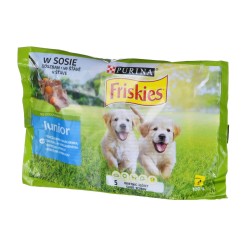 FRISKIES JUNIOR Kurczak z marchewką - mokra karma dla szczeniaka- 4x100 g