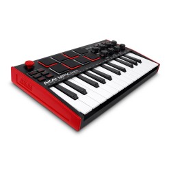 Klawiatura sterująca AKAI MPK Mini MK3 kontroler MIDI USB Czarny, Czerwony