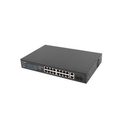 LANBERG SWITCH RACK 19" 16X 100MB POE+/2X COMBO GIGABIT 250W NIEZARZĄDZALNY RSFE-16P-2C-250