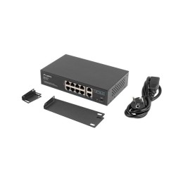 Lanberg Switch PoE+ Rack 10"/19" RSFE-8P-2GE-120