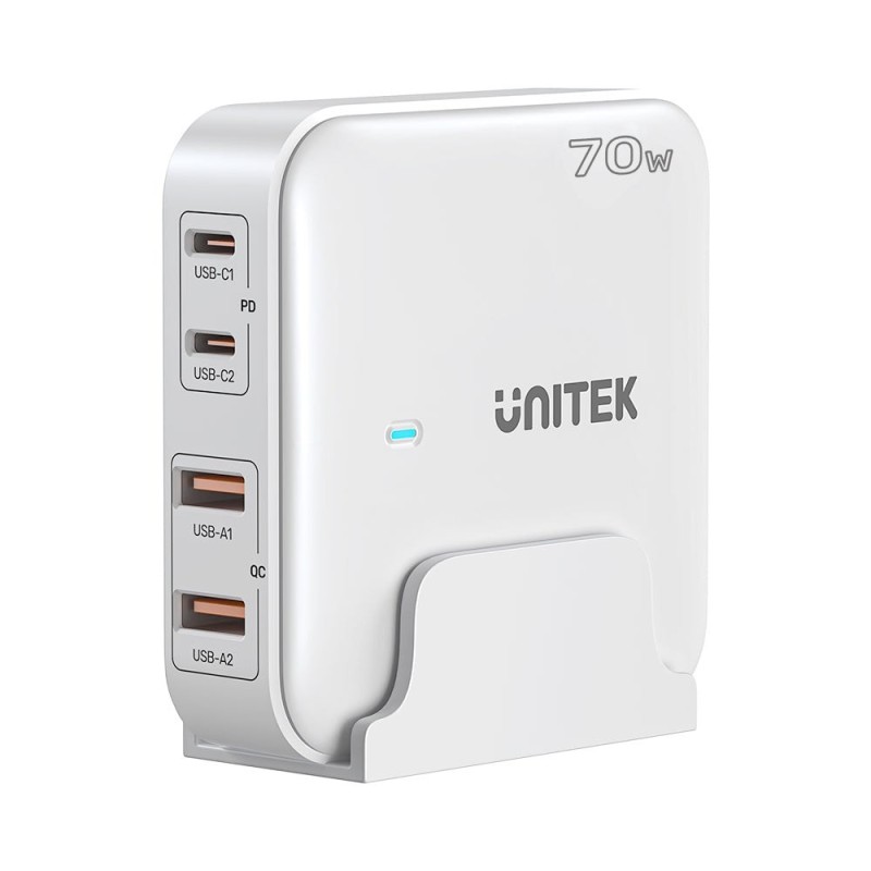 Sieciowa ładowarka GaN - Unitek P1229AWH01-EU | 100W 2x USB-C 2x USB-A Sieciowa ładowarka GaN - Unitek P1229AWH01-EU | 100W 2x USB-C 2x USB-A