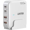 Sieciowa ładowarka GaN - Unitek P1229AWH01-EU | 100W 2x USB-C 2x USB-A