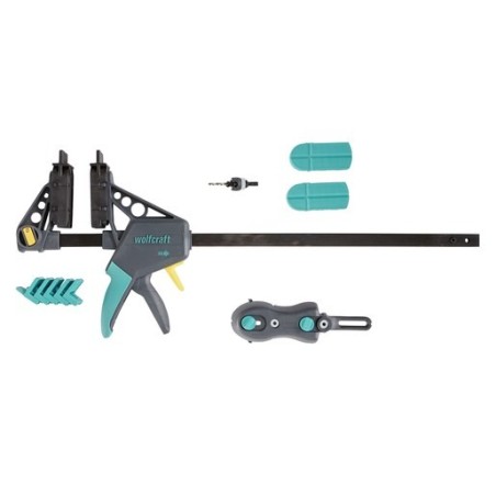 wolfcraft GmbH 6988000 klamra Zacisk stolarski Szary, Turkusowy