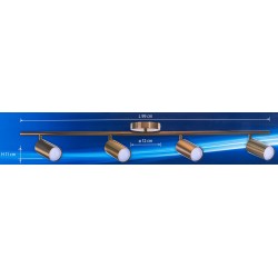 Listwa reflektorowa poczwórna złota sufitowa ścienna Activejet SPECTRA kinkiet GU10 do salonu