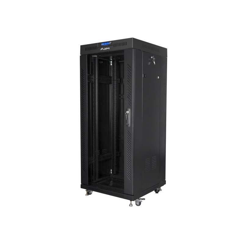LANBERG SZAFA STOJĄCA RACK 19" 27U 600x600 CZARNA drzwi szklane