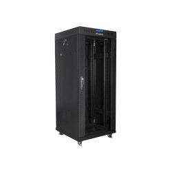 LANBERG SZAFA STOJĄCA RACK 19" 27U 600x600 CZARNA drzwi szklane