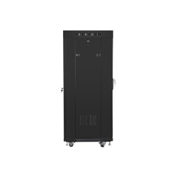 LANBERG SZAFA STOJĄCA RACK 19" 27U 600x600 CZARNA drzwi szklane