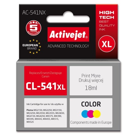 Activejet AC-541NX Tusz (zamiennik Canon CL-541XL Supreme 18 ml błękitny, żółty, magenta)