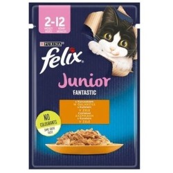 Purina Felix Fantastic Junior Kurczak - mokra karma dla kota - 85 g