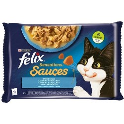 FELIX Sensations Ryba w sosie - mokra karma dla kota - 4x 85g