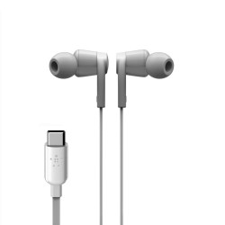 BELKIN SŁUCHAWKI PRZEWODOWE USB-C DOUSZNE BIAŁE