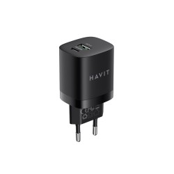 Ładowarka Havit USB-A+USB-C UC30 EU (czarny)
