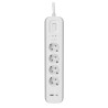 Listwa zasilająca Belkin Power Surge 4-PORT + 1xUSB-A +1xUSB-C 2.4A PD 525J 2m White Schuko