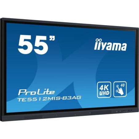 iiyama TE5512MIS-B3AG signage display Kiosk 139,7 cm (55") LCD Wi-Fi 400 cd/m2 4K Ultra HD Czarny Ekran dotykowy Procesor