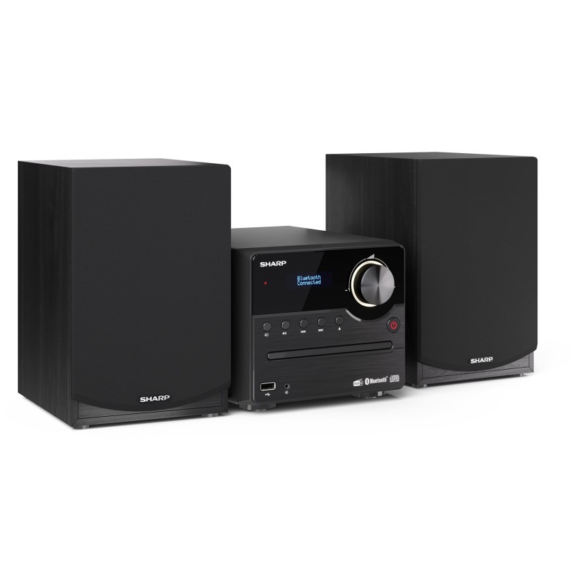 Sharp XL-B517D(BK) Mikrosystem Hi-Fi, CD/FM/USB/Bluetooth v5.0, Wejście Aux, 45W, Czarny Sharp | Mikrosystem Hi-Fi | Sharp XL-B517D(BK) Mikrosystem Hi-Fi, CD/FM/USB/Bluetooth v5.0, Wejście Aux, 45W, Czarny Sharp | Mikrosystem Hi-Fi |