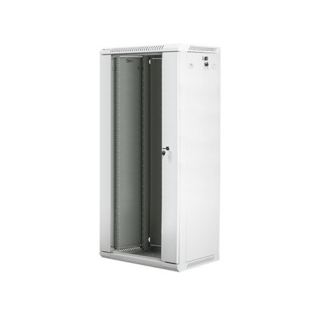 LANBERG SZAFA WISZĄCA 19" 27U 600X450 (DRZWI SZKLANE, SZARA RAL7035)