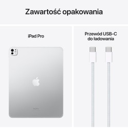 Apple iPad Pro 5G Apple M TD-LTE & FDD-LTE 256 GB 33 cm (13") 8 GB Wi-Fi 6E (802.11ax) iPadOS 17 Srebrny