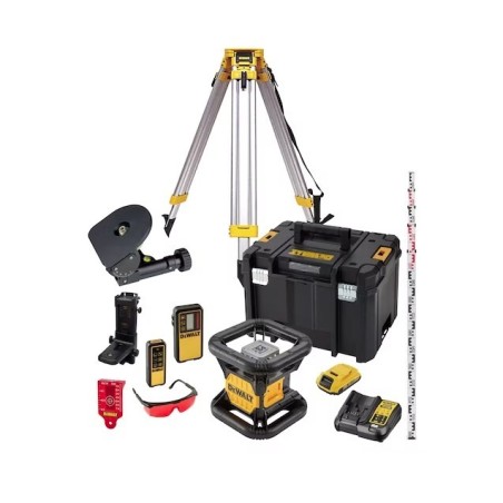 laser obrotowy dce074 + łatade0734+ statyw de0736+ podstawa