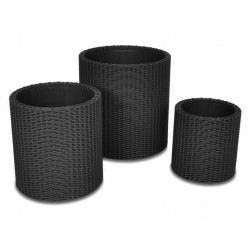 Doniczka KETER Cylinder Planters 230217 (434mm x 443mm x 434 mm kolor antracyt)