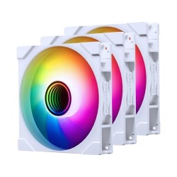 PHANTEKS M25 Gen2 PWM D-RGB Wentylator 3-pak - Odwrotne ostrze, 140mm, biały