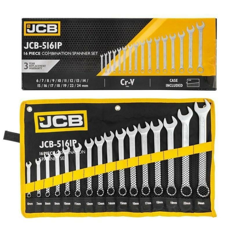 JCB KLUCZ PŁASKO-OCZKOWY kpl.16el. (6-24mm) JCB KLUCZ PŁASKO-OCZKOWY kpl.16el. (6-24mm)