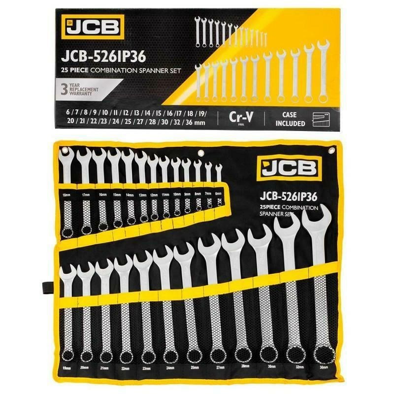 JCB KLUCZ PŁASKO-OCZKOWY kpl.25el. (6-36mm) JCB KLUCZ PŁASKO-OCZKOWY kpl.25el. (6-36mm)