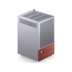Obudowa PC Jonsbo T6 Mini-Tower, Mini-ITX, szkło hartowane, drewno - srebrna