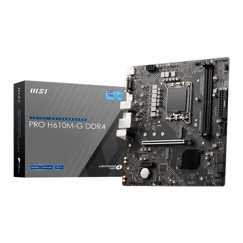 MSI PRO H610M-G DDR4 płyta główna Intel H610 LGA 1700 micro ATX MSI PRO H610M-G DDR4 płyta główna Intel H610 LGA 1700 micro ATX