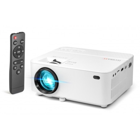 Projektor rzutnik LED + pilot Technaxx 50W, wbudowany głośnik (biały)