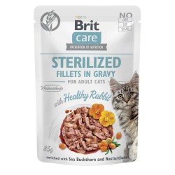 BRIT Care Cat Sterilized Rabbit Pouch - mokra karma dla kota - 85 g