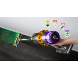 Dyson V15 Detect Absolute odkurzacz przenośny Nikiel, Żółty Bez worka