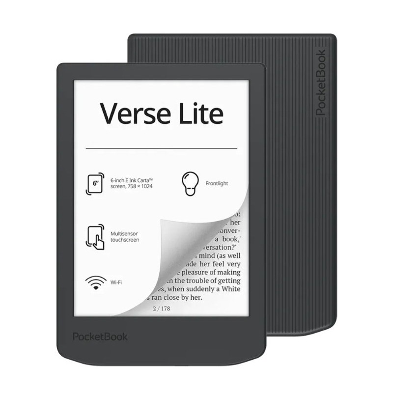 Ebook PocketBook Verse Lite 619 6" E-Ink Carta 8GB Wi-Fi Gray