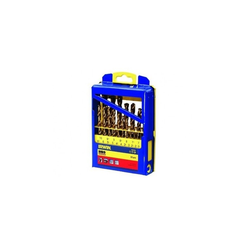 IRWIN WIERTŁO METAL TYTAN KPL.19szt. 1,0 10,0mm co 0,5mm