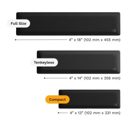 Glorious Gaming GLO-KB-ACC-WR-CLTH-65-75-BLK części do urządzeń wejściowych Keyboard palm rest