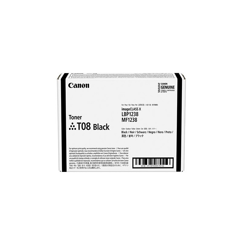 Canon TONER T08 3010C006 kaseta z tonerem 1 szt. Oryginalny Czarny Canon TONER T08 3010C006 kaseta z tonerem 1 szt. Oryginalny Czarny