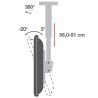 Techly ICA-CPLB 944D uchwyt do tablic informacyjnych 139,7 cm (55") Czarny