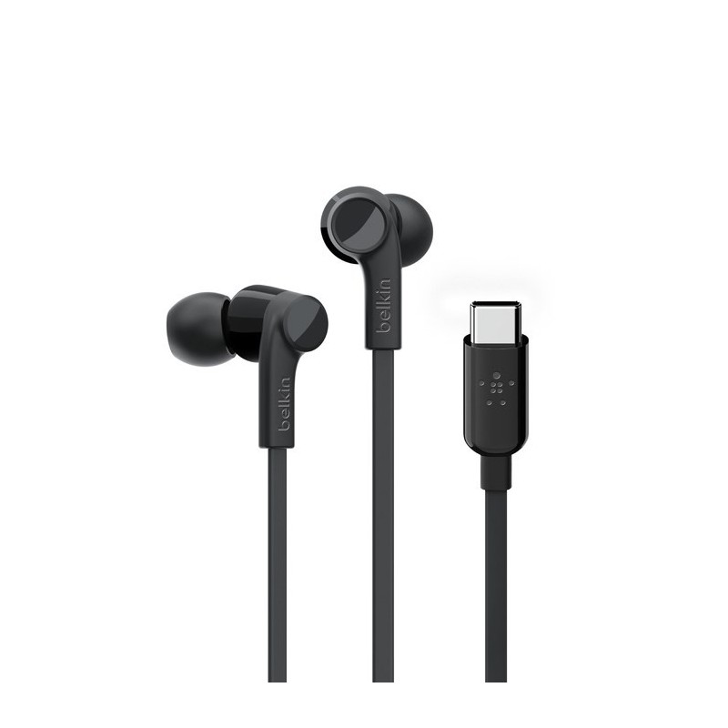 BELKIN SŁUCHAWKI PRZEWODOWE DOUSZNE USB-C, CZARNE BELKIN SŁUCHAWKI PRZEWODOWE DOUSZNE USB-C, CZARNE
