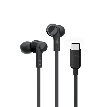 BELKIN SŁUCHAWKI PRZEWODOWE DOUSZNE USB-C, CZARNE