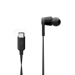 BELKIN SŁUCHAWKI PRZEWODOWE DOUSZNE USB-C, CZARNE