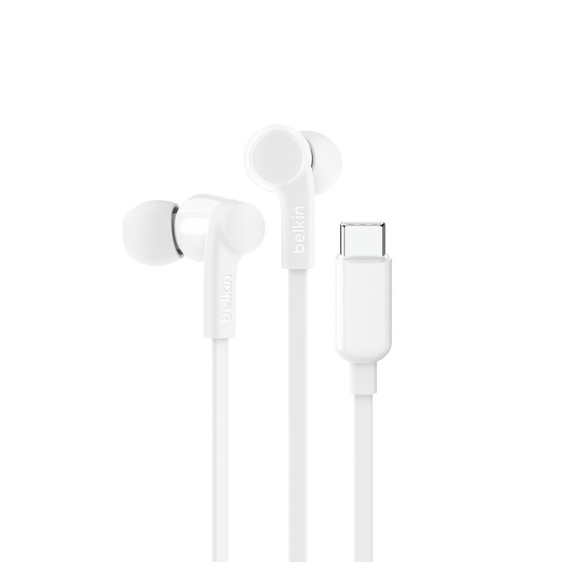 BELKIN SŁUCHAWKI PRZEWODOWE DOUSZNE USB-C, BIAŁE BELKIN SŁUCHAWKI PRZEWODOWE DOUSZNE USB-C, BIAŁE