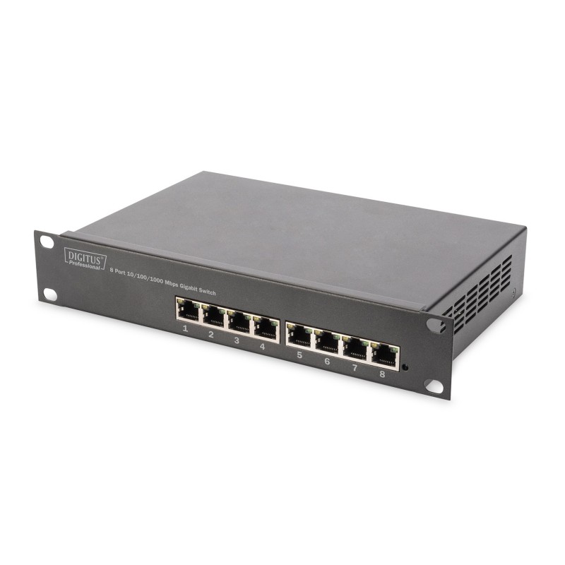 Digitus 8-portowy przełącznik gigabitowy, 10 cali, niezarządzalny Digitus 8-portowy przełącznik gigabitowy, 10 cali, niezarządzalny