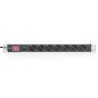 Digitus Listwa zasilająca PDU 19" Rack, 7x gniazdo schuko, 2.0m, 1x wtyk unischuko, 16A, wł./wył., zabezpieczenie