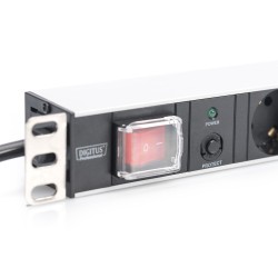 Digitus Listwa zasilająca PDU 19" Rack, 7x gniazdo schuko, 2.0m, 1x wtyk unischuko, 16A, wł./wył., zabezpieczenie