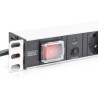 Digitus Listwa zasilająca PDU 19" Rack, 7x gniazdo schuko, 2.0m, 1x wtyk unischuko, 16A, wł./wył., zabezpieczenie