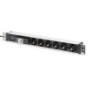 Digitus Listwa zasilająca PDU 19" Rack, 6x schuko, 2.0m, 1x wtyk unischuko, 16A, wyłącznik nadprądowy, profil aluminiowy